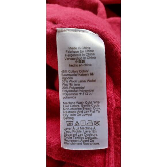 J. Crew Women's XXL Fuchsia Teddie Wool Blend Crewneck Sweater Preppy Academia - Picture 6 of 6